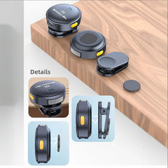 Set 2 Microfoane Profesionale Lavaliere, Kadeny, Type C cu Adaptoare iPh si USB 3.0, Casca montorizare, Cutie incarcare rapida, Functie Anulare zgomot ambiant