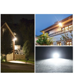 Set 2 proiectoare LED cu Panou Solar Kaveny, Senzor de miscare, Telecomanda, Waterproof, 322*2 LED-uri incorporate, 200W, 30*24 cm, IP67, Design Modern, Negru