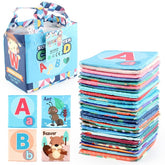 Set 26 Carduri din Panza cu Doua Fete, Kaveny, Model Litere, Educational, Interactiv, Saculet Inclus, Multicolor