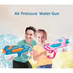 Set 2x Pistol cu Apa pentru Copii, Rezervor, Pentru Piscina/Plaja, Kaveny, 6ani+, Roz + Albastru, 4 duze, 900 ML