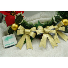 Set 3 fundite pentru brad, Aurii, 10 x 11 cm, din poliester, Kaveny