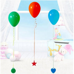 Set 4 Greutati pentru Baloanele cu Heliu, Kaveny, 32 grame, 8 grame Fiecare, Plastic, Forma Stelute, Multicolor