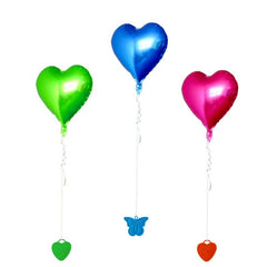 Set 4 Greutati pentru Baloanele cu Heliu, Kaveny, 60 grame, 15 grame fiecare, Plastic, Forma Inima, Multicolor