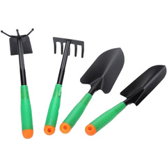 Set 4 Unelte de Gradina Kadeny, pentru Plantare Prelucrare Sol si Ingrijire Plante, Material PVC si cardboard, 31.5 x 8.5 cm, verde