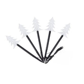 Set 5 Lampi LED cu baterii, de exterior Model Brad, pentru gradina, Kaveny, 35.5 cm, Alb Cald
