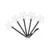 Set 5 Lampi LED cu baterii, de exterior Model Fulg de nea, pentru gradina, Kaveny, 35.5 cm, Alb Cald