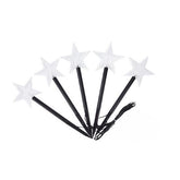 Set 5 Lampi LED cu baterii, de exterior Model Stea, pentru gradina, Kaveny, 35.5 cm, Alb Cald