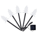 Set 5 Lampi solare LED de exterior Tip Brad pentru gradina Kaveny, 37 cm, Alb Cald
