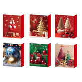 Set 6 Pungi Cadou, Kadeny, Imprimeu Tematica Brad de Craciun, Model Random, din Hartie, Impachetare Usoara a Cadourilor, 18.5x22.5x8.5 cm, Multicolor