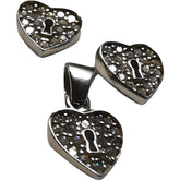 Set Argint 925 Inimioara cu Yala, 1.58 g