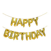 Set 13 Baloane Folie, Kaveny, Tip Ghirlanda, Model Happy Birthday, 40 cm, Auriu