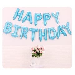 Set baloane folie Kaveny, Happy Birthday, 40 cm, baby blue