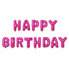 Set baloane folie Kaveny, Happy Birthday, 40 cm, roz