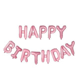 Set baloane folie Kaveny, Happy Birthday, 40 cm, roz deschis