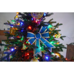 Set brad artificial de Craciun si elemente decorative, Becuri led incluse in ramuri, pentru interior/exterior, inaltime 180 cm, diametru 128 cm, 1246 ramuri, Kadeny, verde, suport metalic inclus