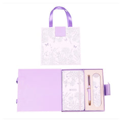 Set cadou pix lila + agenda mate A6 + etui Cresco Classic PREMIUM 851000, cutie alb/lila magnet