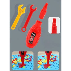 Set Constructie Bormasina Magica cu Servieta, Kaveny, 310 Piese, Albastru, Piese Multicolore, Plastic, 31x46 cm