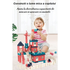 Set constuctii, Kaveny, Casa si curte, 251 piese, Multicolor