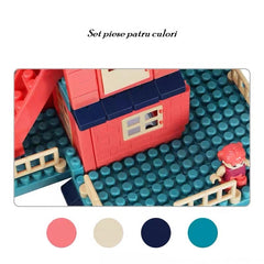 Set constuctii, Kaveny, Casa si curte, 251 piese, Multicolor