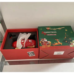 Set de Ceai, Kadeny, Tema Craciun, Ceainic 450 ml, 2 Cani 250 ml, Model Mos Craciun, Rosu/Auriu