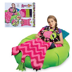 Set de creatie DIY, Kaveny, patura de tricotat multicolor