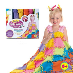 Set de creatie DIY Kaveny, tesut si tricotat, patura 6+ ani, multicolor