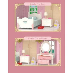 Set dormitor pentru papusi cu mobilier si figurina, Kaveny