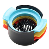 Set feliator 3 in 1 multifunctional Kaveny, feliatoare pentru oua/fructe, PP/otel inoxidabil, multicolor, 9 x 10.5 x 5.5 cm