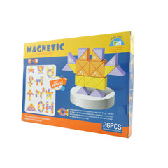 Set inteligent de constructie cu piese magnetice, Kaveny, 26 piese, pentru copii, +3 ani, multicolor
