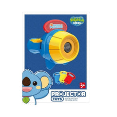 Set jucarie educativa proiector tip lanterna pentru copii, 24 de imagini cu animale, Albastru