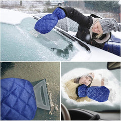 Set Manusa si Racleta pentru Zapada, Kadeny, Impermeabila, Izolatie de Bumbac, 31 x 15 cm, Albastru