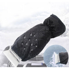 Set Manusa si Racleta pentru Zapada, Kadeny, Impermeabila, Izolatie de Bumbac, 31 x 15 cm, Negru