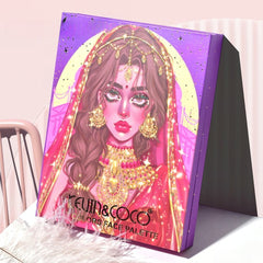 Paleta de Machiaj, KEVIN & COCO, Girl Power, Fard de Pleoape, Iluminator, Blush Cremos, 117 culori, 19 x 14.8 x 3.4 cm