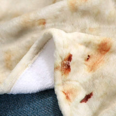 Set patura flanel si caciula Kaveny, forma lipie, pentru nou-nascuti, material poliester, 85 cm, crem