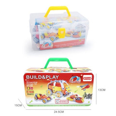 Set pentru construit masini, Kaveny, Educativ si creativ, 148 piese