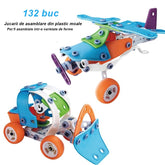 Set pentru construit masini, Kaveny, Educativ si creativ, DIY, 132 piese