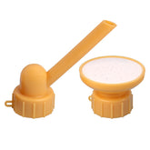 Set 2 capace de sticla pentru irigat florile Kaveny, stropitoare si teava, practic si usor de utilizat, portabil, reutilizabil, 8 x 7.5 cm, galben