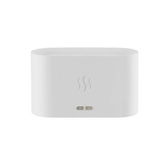 Difuzor de ulei esential cu flacara Kaveny, aromaterapie, umidificator de aer, rezervor 180 ml, simulare efectelor de iluminare a flacarii, lumina veghe ajustabila, alb