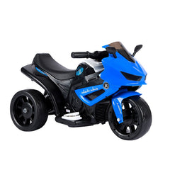 Motocicleta Electrica cu 3 Roti, Kaveny, Acumulator Incarcare, Anti-Rasturnare, Lumini, Sunete, Off-Road, Baterie 6V 4.5Ah, 66x34x43cm, Albastru