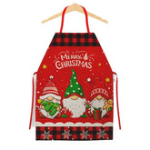 Sort de Bucatarie Decorativ, Kadeny, Tema Craciun, 50 x 70 cm, Model 3 Elfi, din Poliester, Rosu