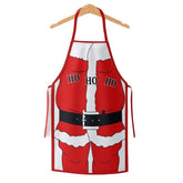 Sort de Bucatarie Decorativ, Kadeny, Tema Craciun, 50 x 70 cm, Model HO HO HO, din Poliester, Rosu