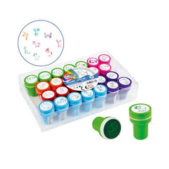 Stampile pentru copii Fiorello Zoo, diverse animale, 6 culori, set de 26, 170-2350