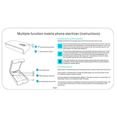 Sterilizator UV Alb pentru telefoane, cu functie difuzor aromatherapy si incarcare USB