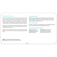 Sterilizator UV Alb pentru telefoane, cu functie difuzor aromatherapy si incarcare USB