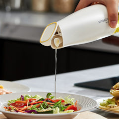 Sticla de Ulei Automata, Kadeny, Sticla pentru Lichide de Bucatarie, 23.7 x 7.25 cm, Volum 550 ml, Alba