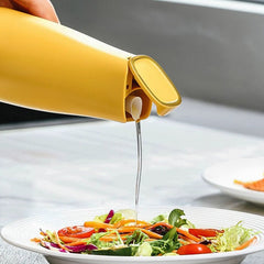 Sticla de Ulei Automata, Kadeny, Sticla pentru Lichide de Bucatarie, 23.7 x 7.25 cm, Volum 550 ml, Galbena