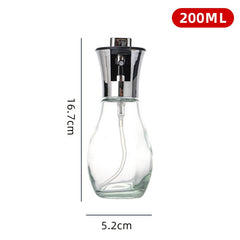 Sticla de ulei cu Pulverizator, Kadeny, Sticla pentru Lichide de Bucatarie, Otet, Sos, 16.7 x 5.2 cm, Volum 200 ml, Silver