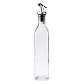 Sticla de Ulei de Masline, Kadeny, Sticla etansa pentru Lichide de Bucatarie, Sticla pentru Uleiuri, Sosuri, Otet, Capac din Inox Dozator, 30 x 6 cm, volum 500 ml, Transparent