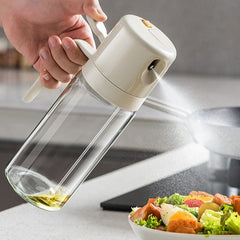 Dispenser pentru Ulei, Kadeny, prin Curgere si Pulverizare, Deschidere si Inchidere Automata a Rezervorul, 550mL, 11.4x7.8x22.8cm, Gri