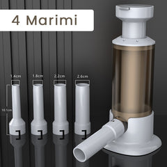 Aparat de Umplut Carnati, Kadeny, Manual Rezistent, Usor de Folosit si Depozitat, Durabil, Calitativ, 4 Tuburi/Marimi Incluse, 26.3 x 11 x 11 cm, Transparent Maro